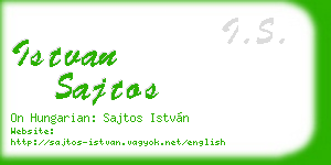 istvan sajtos business card